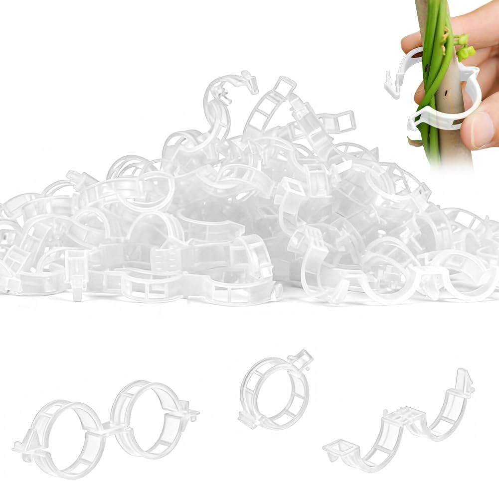 Gear Tie Reusable - 100 Buah Klip Penyangga Tanaman, Klip