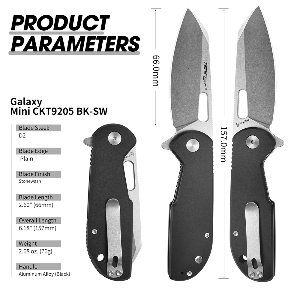 Edc Every Day Carry おもちゃ - TONIFE Galaxy Mini CKT9205 Pisau Lipat