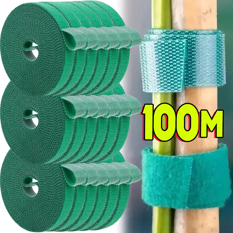 Gear Tie Reusable - 1/100M Dapat Disesuaikan Tanaman Berperekat Nilon