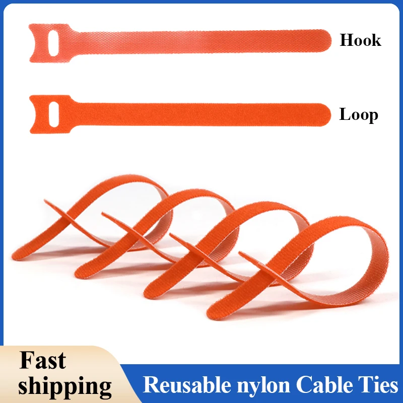 Gear Tie Reusable - Oranye tipe T kabel pengencang yang