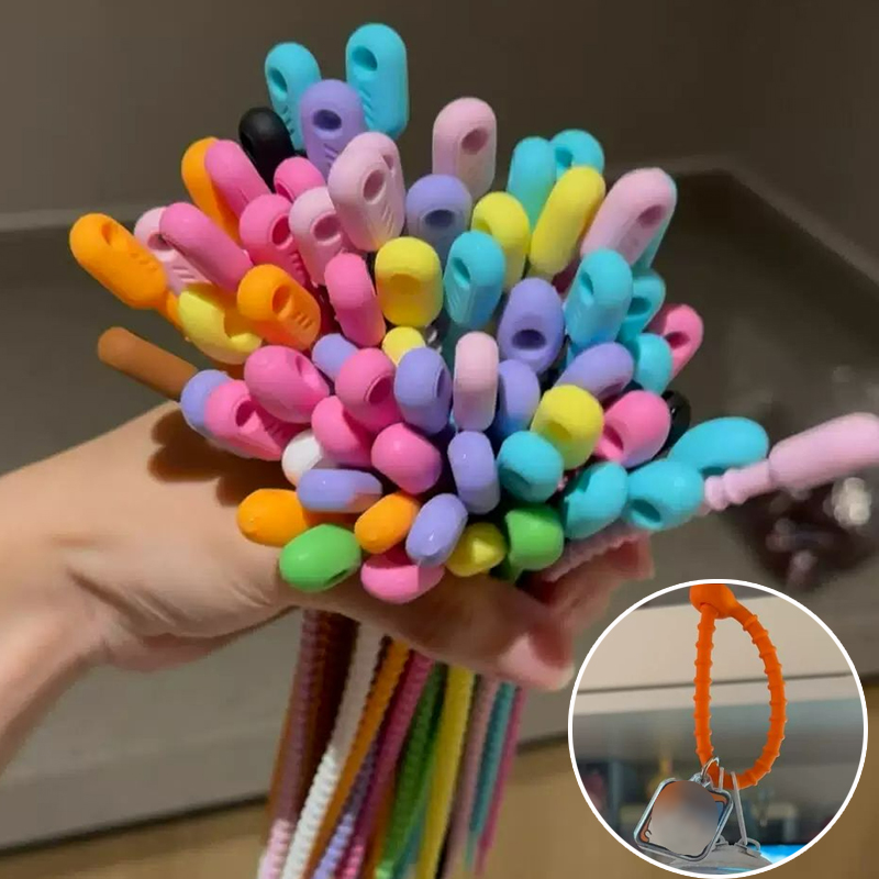 200 Buah/Lot Tas Silikon Dapat - Gear Tie Reusable ulasan dan harga