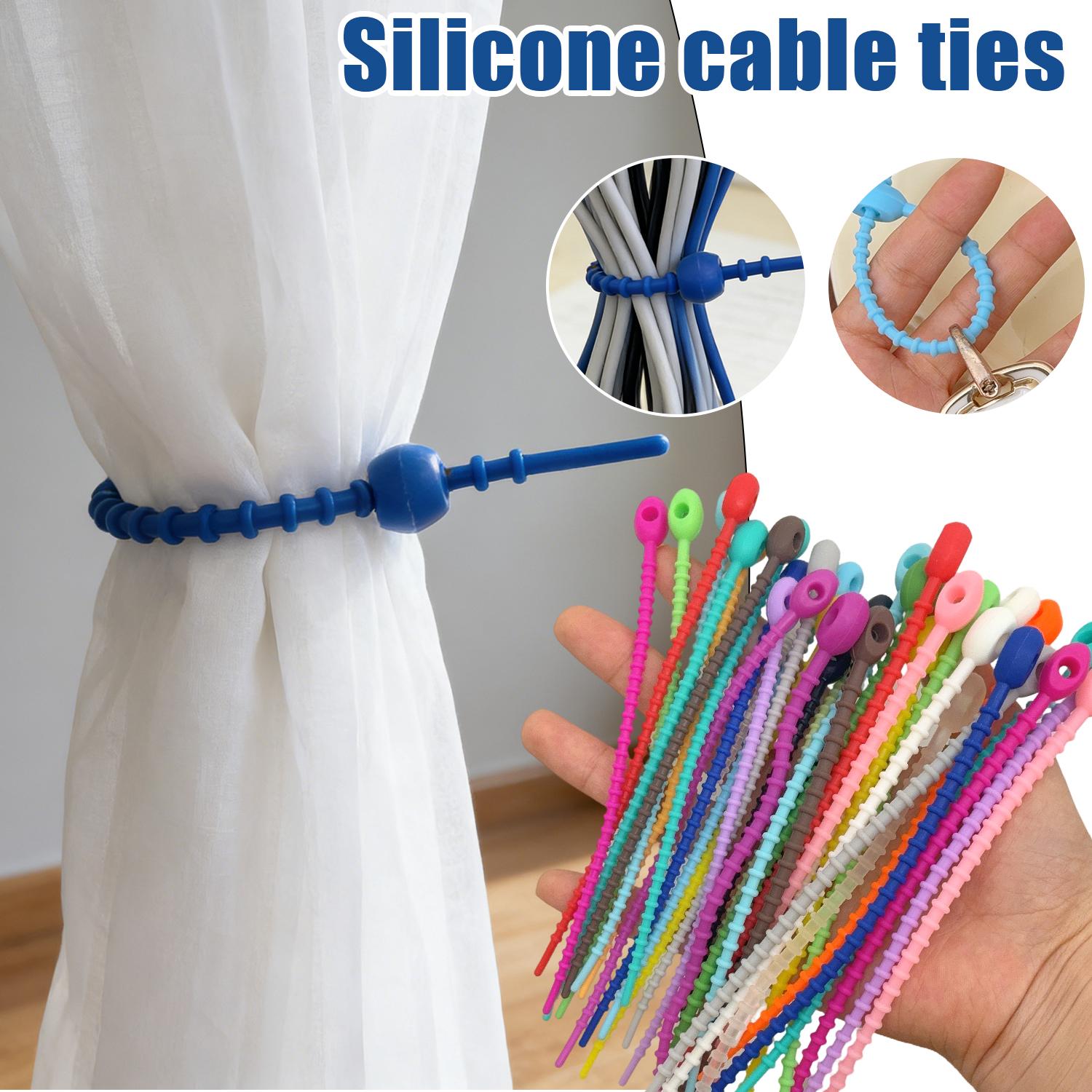 200 Buah/Lot Tas Silikon Dapat - Gear Tie Reusable ulasan dan harga
