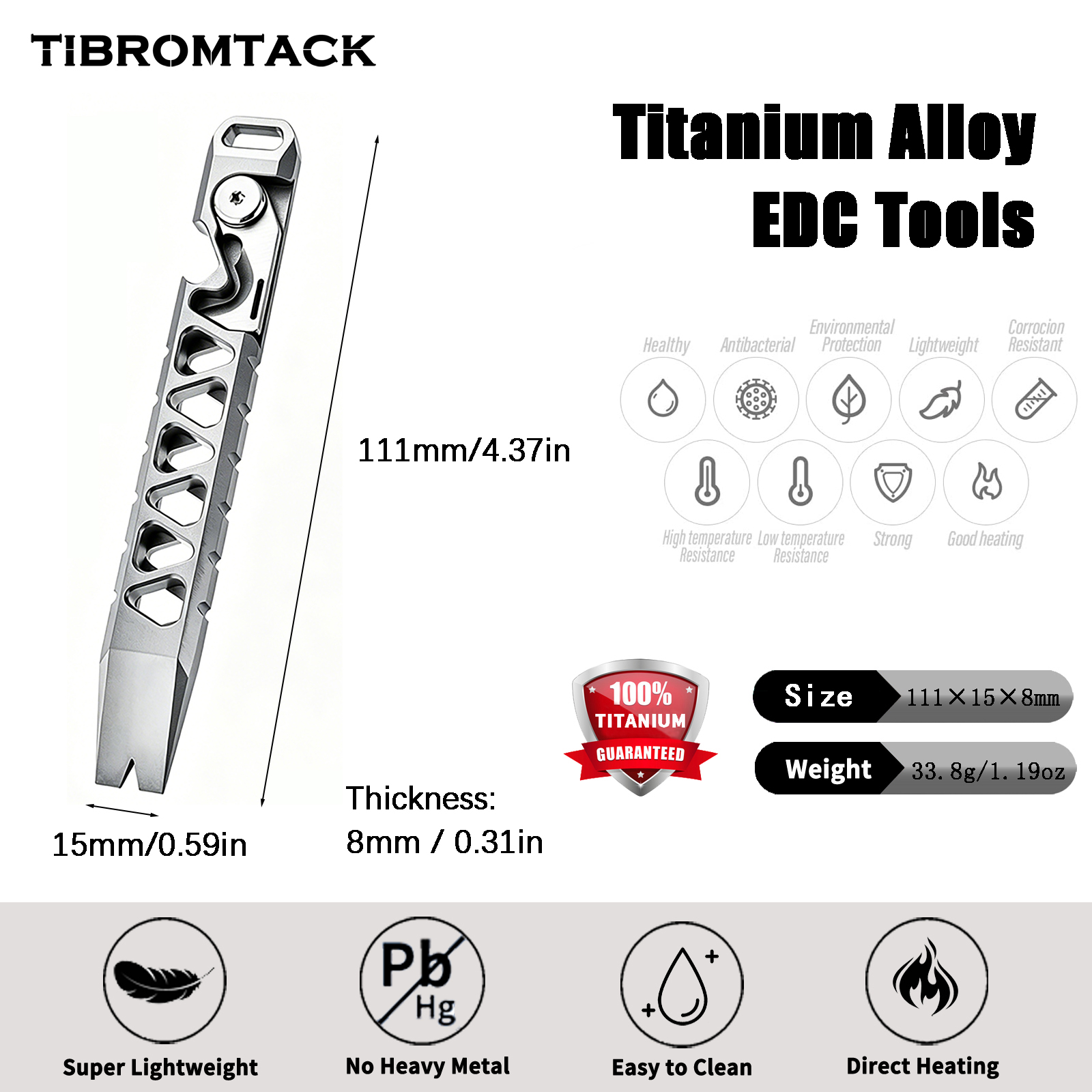TIBROMTACK Titanium Multi-Func - Edc Carry Co ulasan dan harga