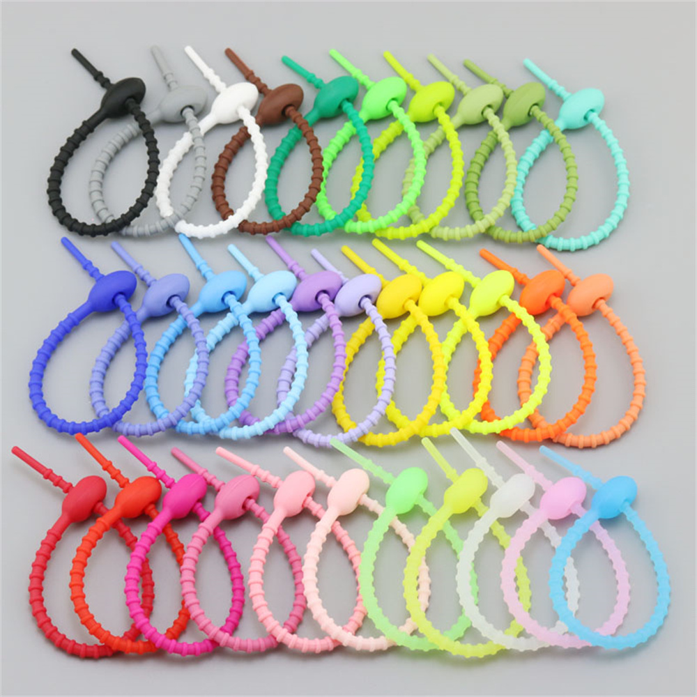 10 Buah/Lot Pengikat Kabel Sil - Gear Tie Reusable ulasan dan harga
